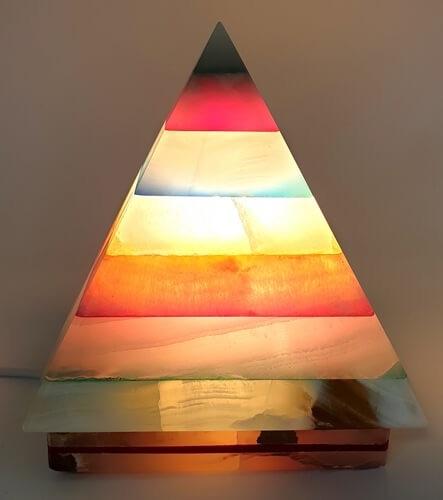Lampe onyx pyramide